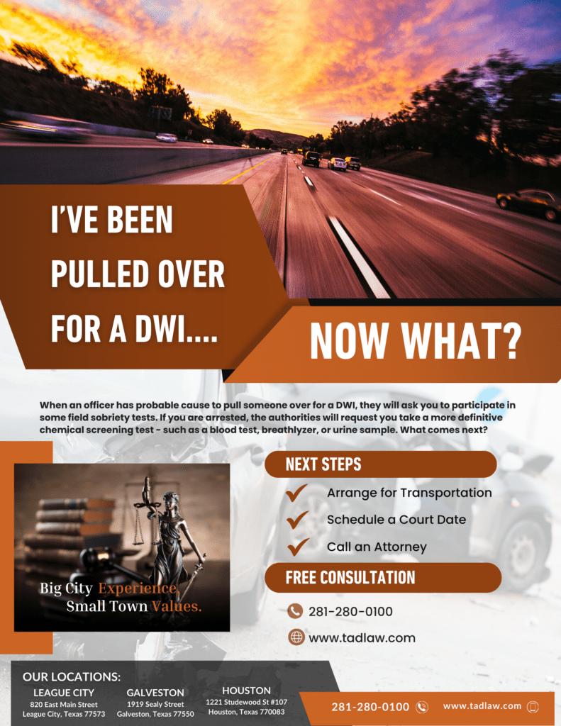 "I've been pulled over for a dwi... now what?" infographic