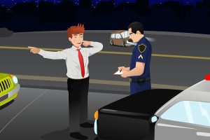 Art Concept - Field Sobriety Test on Houston DWI Suspect Art Concept - Field Sobriety Test on Houston DWI Suspect